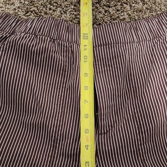 Women's Gap Stripe Pattern Pants Size Medium Burgundy Trendy Casual Academia NWT - Picture 10 of 13